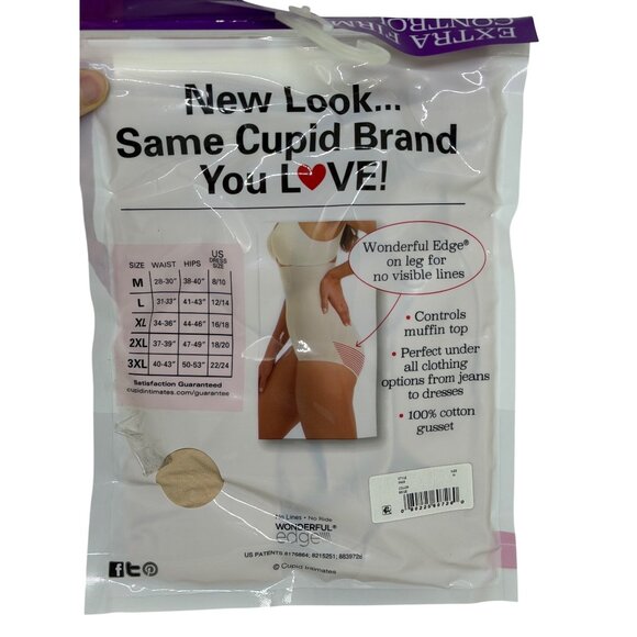 NWT Cupid Hi-Waist Brief M Nude Extra Firm Control Stay Cool Everyday Smooth - Picture 3 of 3